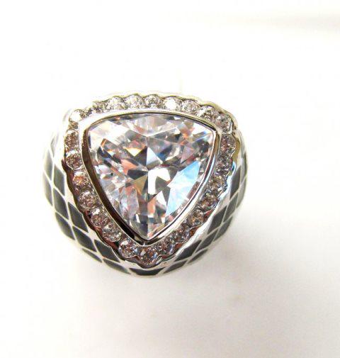 Creation Diamonds Ring 4.30Ct 18k W-B/g Overlay (1 of 4)