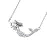 Creation, Diamond Mermaid Necklace 18k W/G Overlay