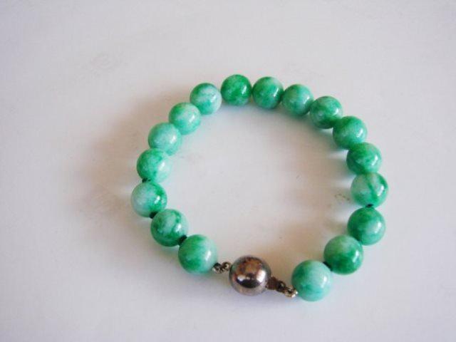 Natural Jadeite Jade Bead Bracelet JB-B (1 of 2)