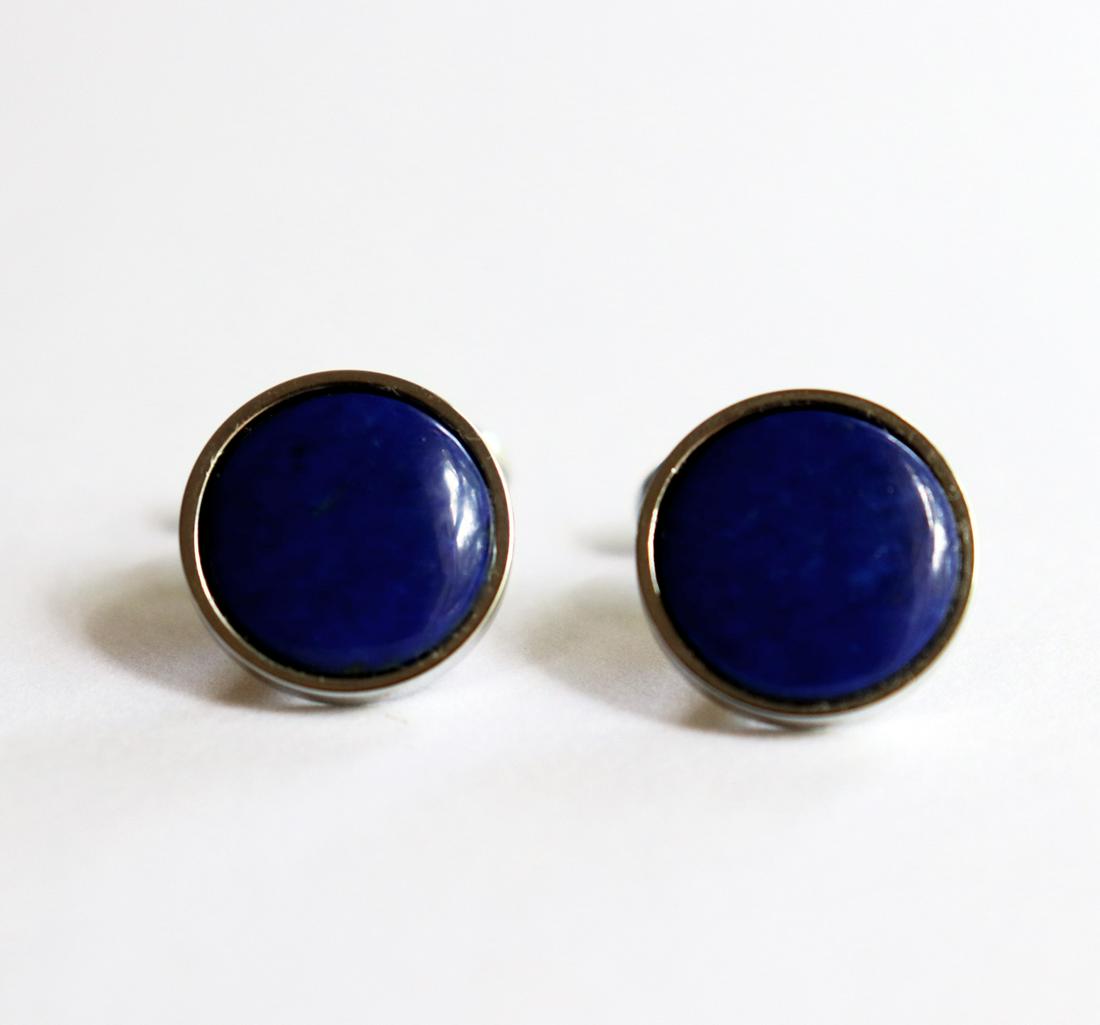 Men Cufflink Slainless Natural Labradorite Oval 18.45Ct (1 of 3)