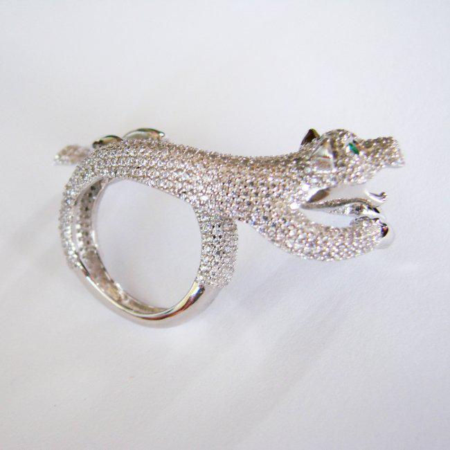 Creation Diamond Juguar Ring 10.26Ct 18k W/g Overaly (1 of 5)
