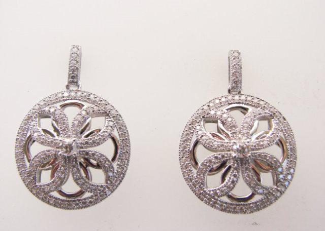 Creation Diamond Earrings 1.35Ct 18k W/g Overlay (1 of 3)