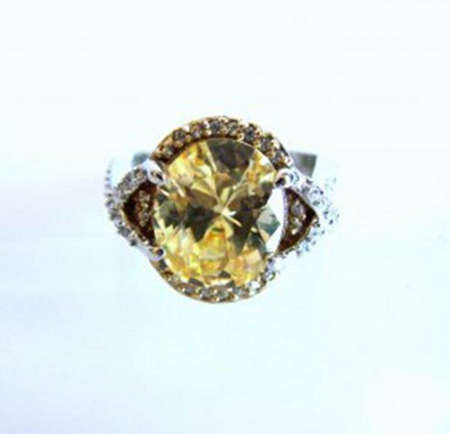 Creation Diamond Ring 5.98Ct 18k W-Y/g Overlay (1 of 4)