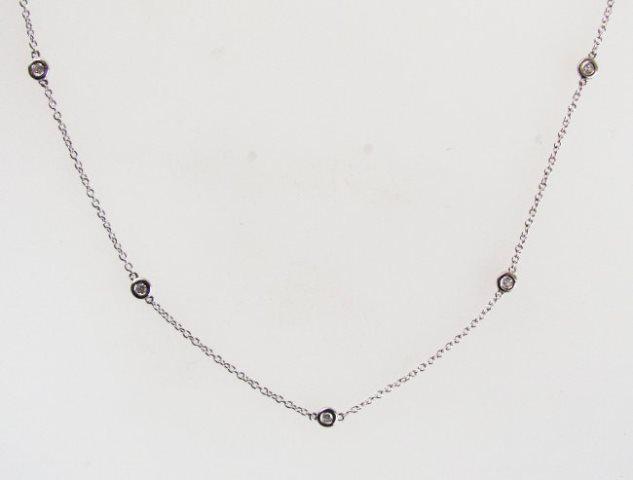 Ceation Diamond Tiffany Chain .90Ct 18k W/g Over (1 of 3)