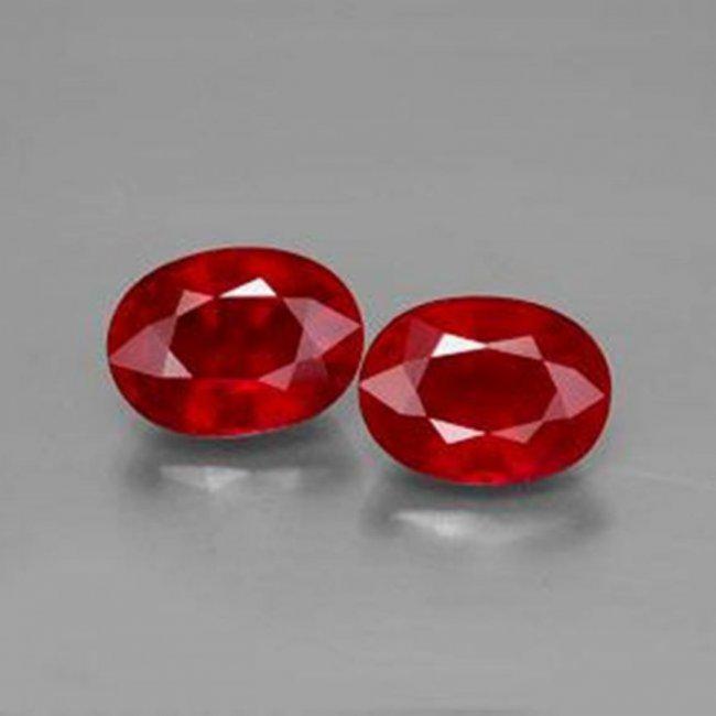 Loose March Pairs Ruby Oval 5.16Ct 9x7x4.5 mm (1 of 1)