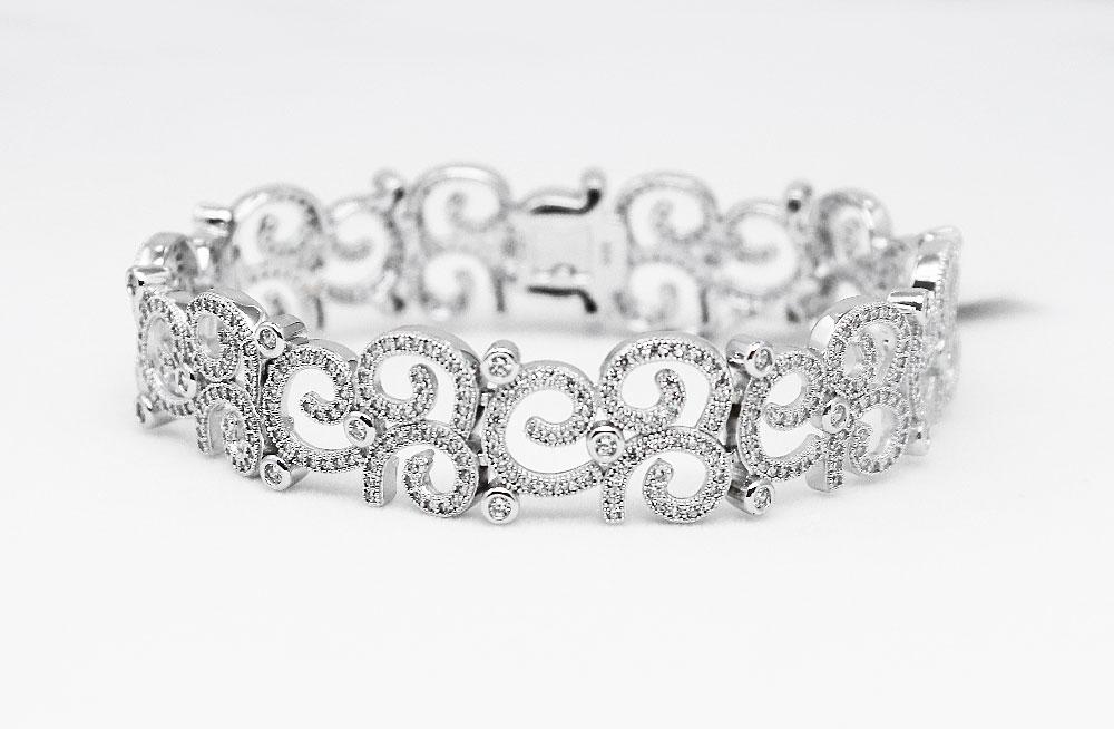 Bracelet  Creation, Diamond 7.85 Carat 18k W/G Overlay (1 of 3)