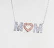 Letter Mom Necklace Creation; Diamond 1.00 CT 18 K W/g