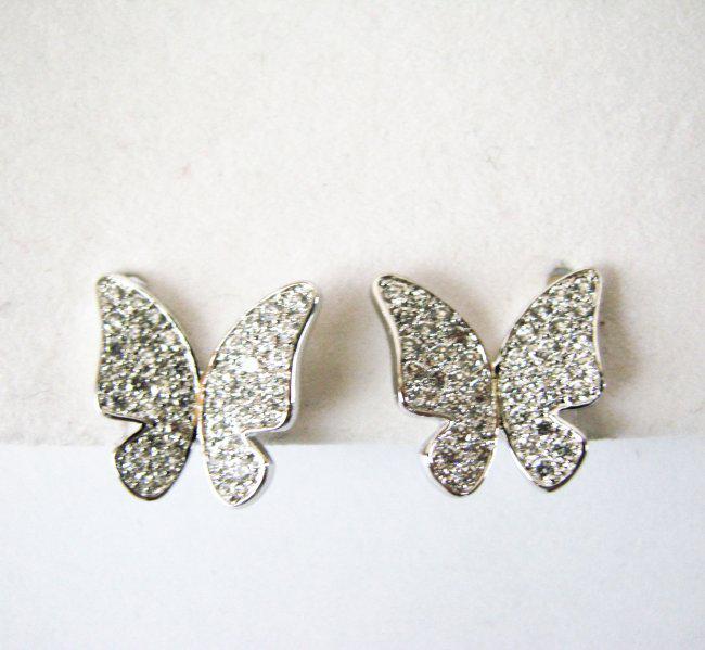 Creation, Diamond Butterfly Earrings 1.60Ct 18k W/gOver (1 of 4)