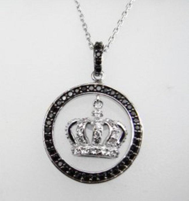 Creation Diamond W/B 2.16 CT Necklace 18k Y/G Overlay (1 of 2)