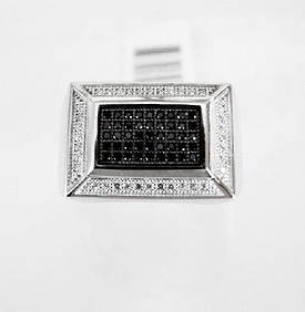 Creation Diamond-Men Ring .80Ct 18k W/g Overlay (1 of 5)