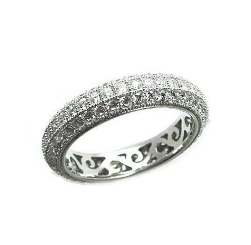 Creation Diamond Eternity Ring 2.00Ct 18k W/g Over (1 of 3)