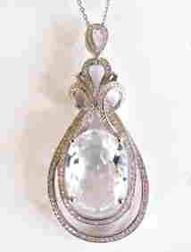 Creation Diamond-W/Sph Pendant 17.43Ct18k W/G Overlay (1 of 3)