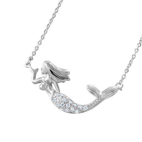 Creation, Diamond Mermaid Necklace 18k W/G Overlay (1 of 2)