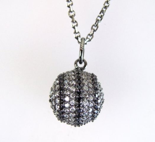 Creation Diamond W/B Pendant 1.80Ct 18k B/g Overlay (1 of 2)