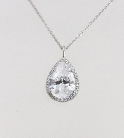 Necklace Creation, Diamond 6.35 Ct 18k W/G Overlay