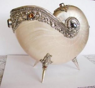 Collectible Item Snail Shell/Gemstone/Silver 925