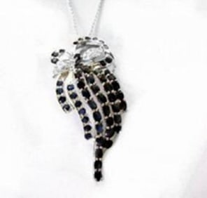 Sapphire Pendant Creation Diamond 8.65Ct 18kW/g Overlay