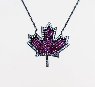 National symbols of Canada 18k Antique Gold Overlay