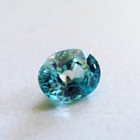 Natural Blue Zircon Oval Cut 4.49Ct 9.5x7.7x6.1 mm