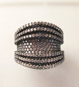 Creation Diamond Ring 5.50Ct 18k B/g Overlay