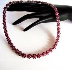 Natural Ruby Necklace 112.09Ct 18K W/G Overlay