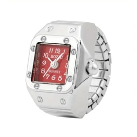 Men's Quartz Watch Ring With Watch, Mini Finger Watch, Not Waterproof