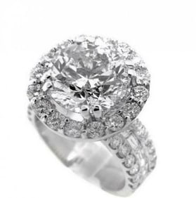 Anniversary Diamond Ring 4.07 Carat 14K W/G