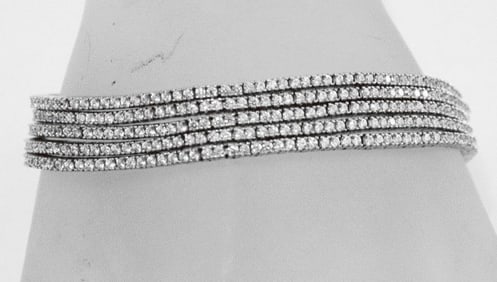 Bracelet Creation, Diamond 18k W/g Overlay 925