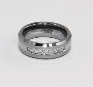 Tungsten Comfort Ring Creation, Diamond .28 Carat