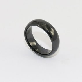 Man’s Ceramic Ring Classing Domed Size 10 Black