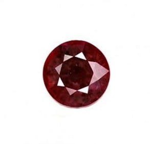 Loose Ruby Round Shape 3.20Ct 8x5.7mm
