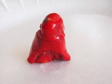 Loose Natural Coral Carved Carved Buddha 126.00 Ct