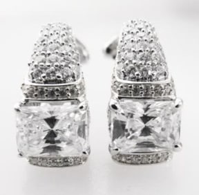 Creation Diamonds Earring 4.30ct 18k W/g Overlay