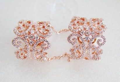 Creation Diamond Stacked Rings 5.12 Ct 18K R/g Overlay