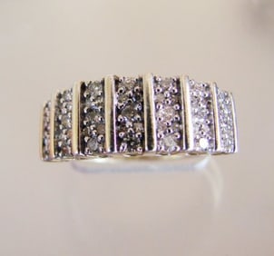 Vintage Diamond Ring .80CT 18k Y/g Overlay