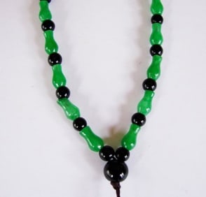 Natural Jadeite Jade & Agate Necklace