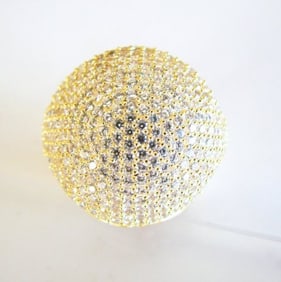 Creation Diamond Dome Ring 4.75Ct18k Y/G Overaly