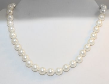 Necklace Swarovski Pearl Necklace 10mm 925 Ball Clasp