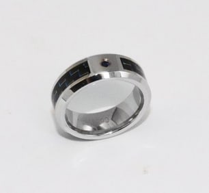 Man's Cobalt Eternity Band with Blue Sapphire