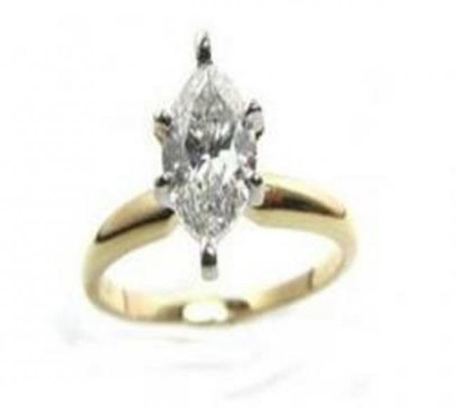 Solitaire Marquise Diamond Ring 1.08Ct 14k Y/g: Gender Gem Type: Natural Diamond Diamond Weight 1.08 carat marquise shape Clarity:SI1,Color: H-I Treatment: Enhanced Thickness band: 2-3MM Style:Engagement or Wedding Metal:14k yellow gold Size: 6
