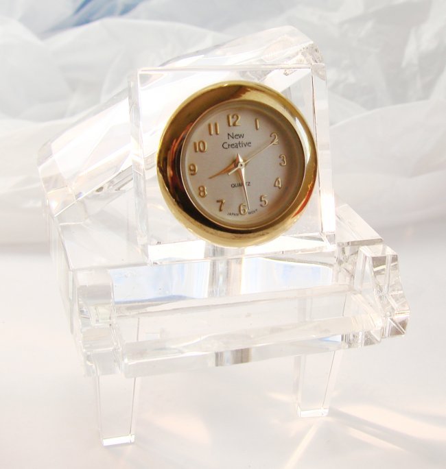 New Creative Quartz Clock Crystal 18k Y/g Filled: New Creative Quartz Clock Crystal Piano Style Material: Crystal
