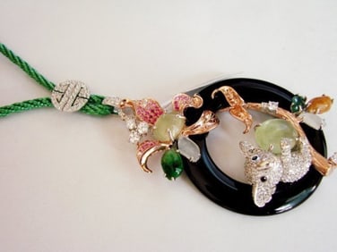 Necklace Creation Diamond1.23Ct 18k W/g Overlay