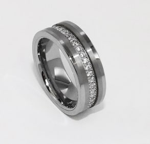 Tungsten Eternity Ring Creation Diamond .28 Carat