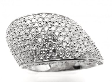 Creation Diamond Ring 3.00Ct 18k W/g Overaly