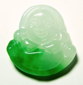 Natural Jadeite Jade Buddha Figurine Pendants Grade: B