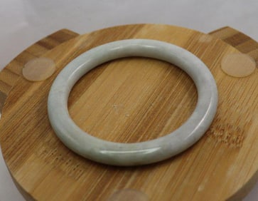 Natural Burmese Jade Bangle Size: 6, 28.71 Grams