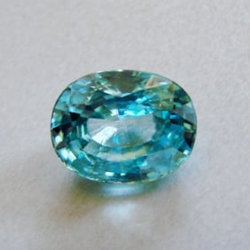 Natural Blue Zircon Oval Cut 8.92Ct 12.2x9.9x6.7 mm