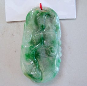 Natural Jadeite Jade Carving Ruyi Imperial Grade: A