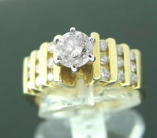 Anniversary Diamond Ring 1.44 Ct 14k Y/G