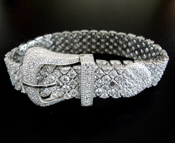 Bracelet Creation Diamond 47.91Ct 18k W/g Overlay